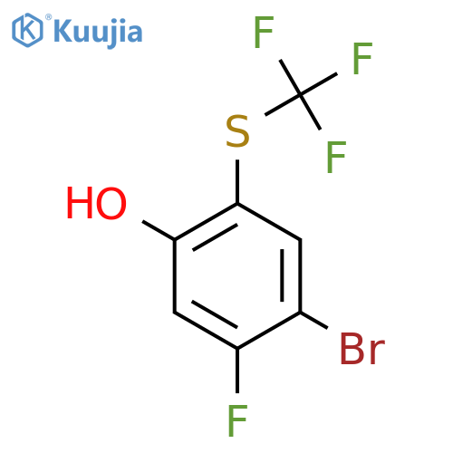 4-Bromo-5-fluoro-2-(trifluoromethylthio)phenol structure
