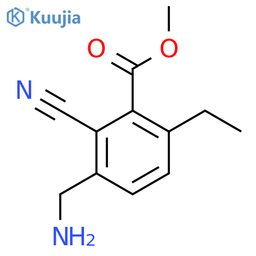 Methyl 3-aminomethyl-2-cyano-6-ethylbenzoate structure