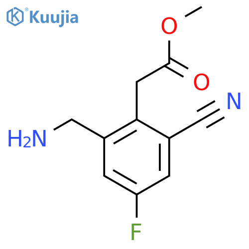 Methyl 2-aminomethyl-6-cyano-4-fluorophenylacetate structure
