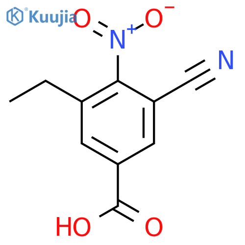 3-Cyano-5-ethyl-4-nitrobenzoic acid structure