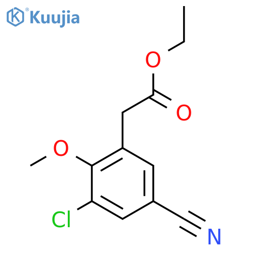 Ethyl 3-chloro-5-cyano-2-methoxyphenylacetate structure