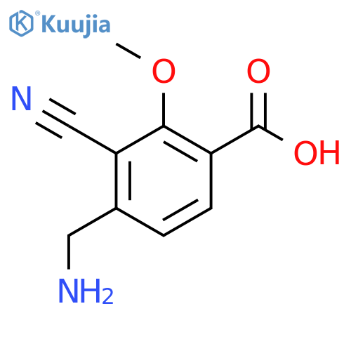 4-Aminomethyl-3-cyano-2-methoxybenzoic acid structure