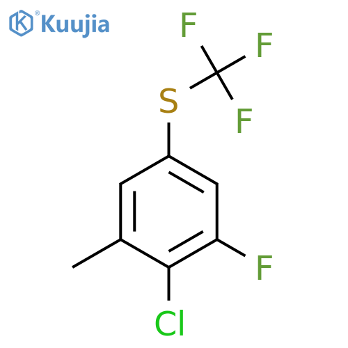 2-Chloro-3-fluoro-5-(trifluoromethylthio)toluene structure