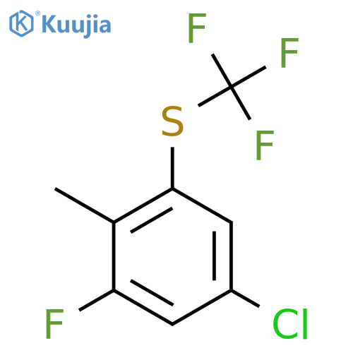 4-Chloro-2-fluoro-6-(trifluoromethylthio)toluene structure