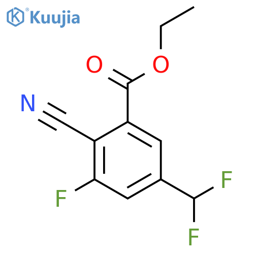 Ethyl 2-cyano-5-difluoromethyl-3-fluorobenzoate structure