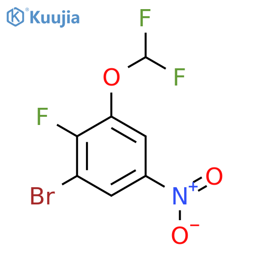 1-Bromo-3-difluoromethoxy-2-fluoro-5-nitrobenzene structure