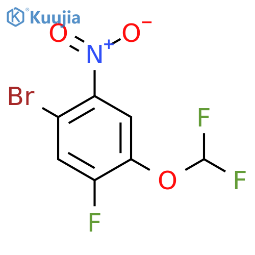 1-Bromo-4-difluoromethoxy-5-fluoro-2-nitrobenzene structure