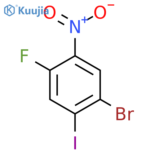 1-Bromo-4-fluoro-2-iodo-5-nitrobenzene structure