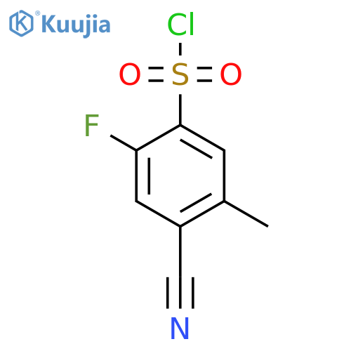 4-Cyano-2-fluoro-5-methylbenzenesulfonyl chloride structure