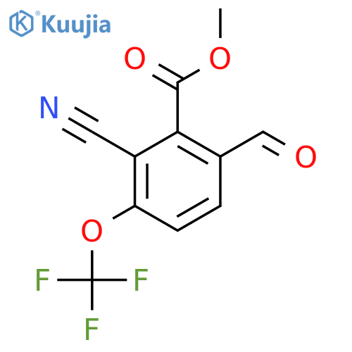 Methyl 2-cyano-6-formyl-3-(trifluoromethoxy)benzoate structure