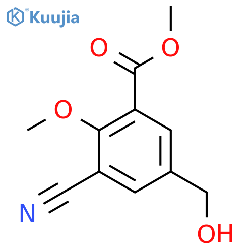 Methyl 3-cyano-5-hydroxymethyl-2-methoxybenzoate structure