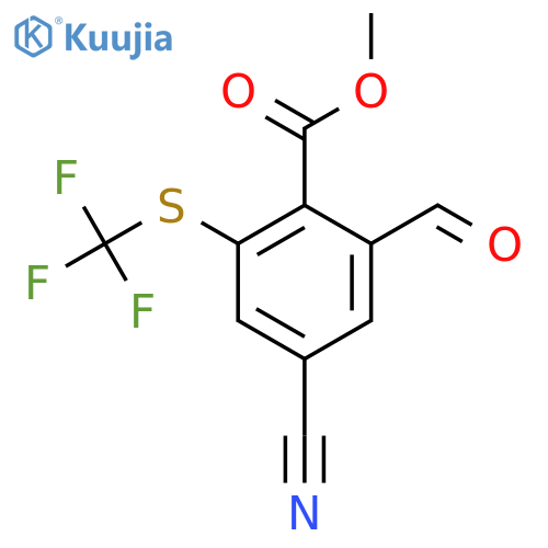 Methyl 4-cyano-2-formyl-6-(trifluoromethylthio)benzoate structure