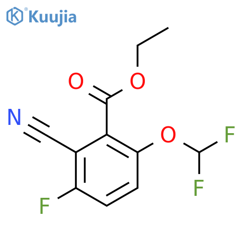 Ethyl 2-cyano-6-difluoromethoxy-3-fluorobenzoate structure