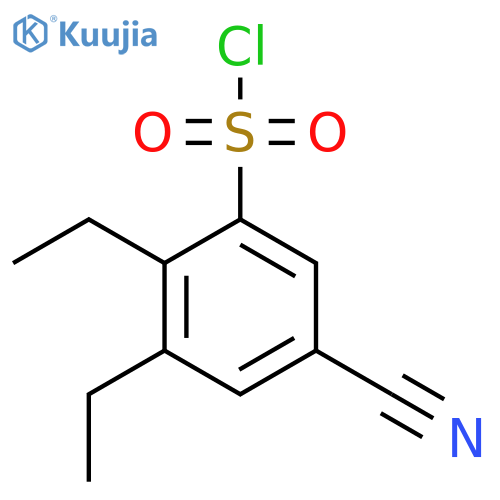 5-Cyano-2,3-diethylbenzenesulfonyl chloride structure