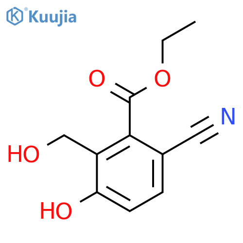 Ethyl 6-cyano-3-hydroxy-2-(hydroxymethyl)benzoate structure