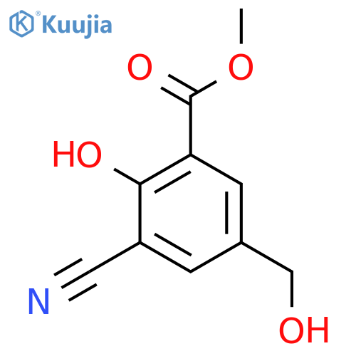 Methyl 3-cyano-2-hydroxy-5-(hydroxymethyl)benzoate structure