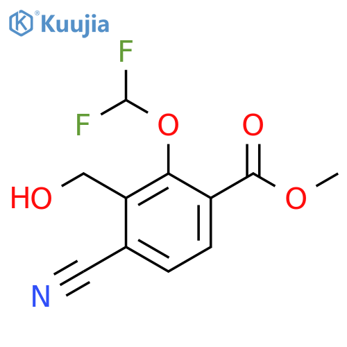 Methyl 4-cyano-2-difluoromethoxy-3-(hydroxymethyl)benzoate structure