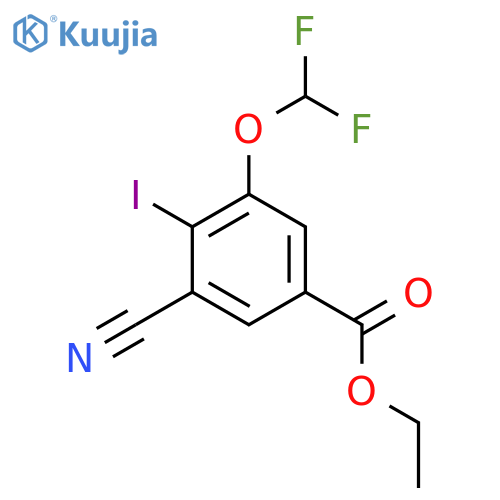 Ethyl 3-cyano-5-difluoromethoxy-4-iodobenzoate structure