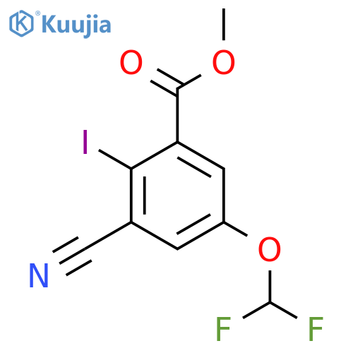 Methyl 3-cyano-5-difluoromethoxy-2-iodobenzoate structure