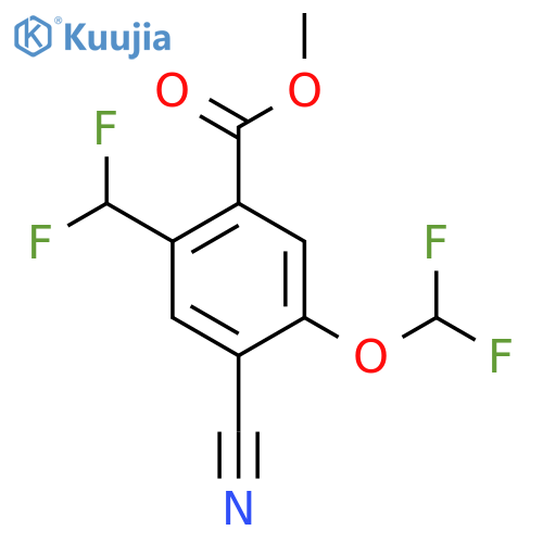 Methyl 4-cyano-5-difluoromethoxy-2-(difluoromethyl)benzoate structure