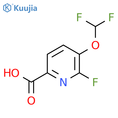 5-Difluoromethoxy-6-fluoropicolinic acid structure