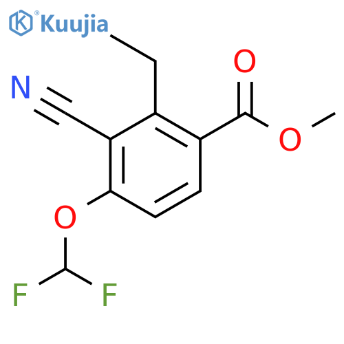 Methyl 3-cyano-4-difluoromethoxy-2-ethylbenzoate structure