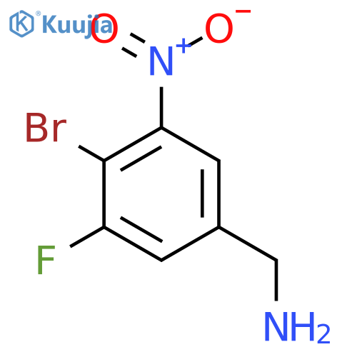 4-Bromo-3-fluoro-5-nitrobenzylamine structure