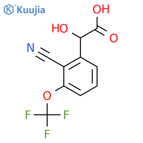 2-Cyano-3-(trifluoromethoxy)mandelic acid structure