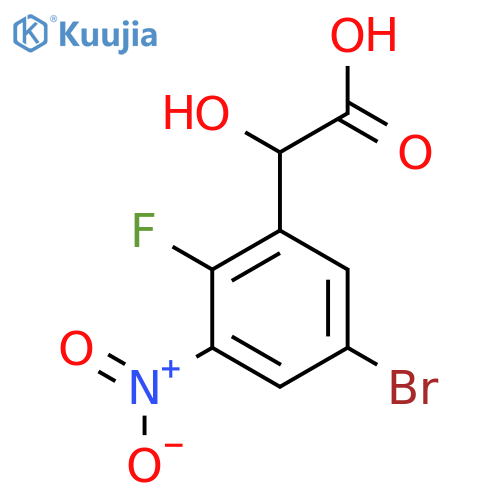 5-Bromo-2-fluoro-3-nitromandelic acid structure