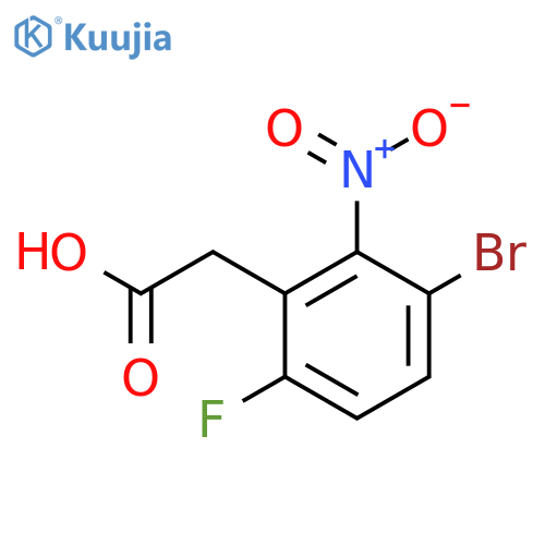 3-Bromo-6-fluoro-2-nitrophenylacetic acid structure