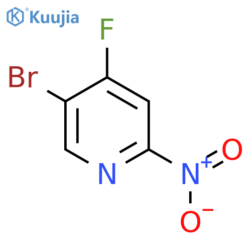 5-bromo-4-fluoro-2-nitro-pyridine structure