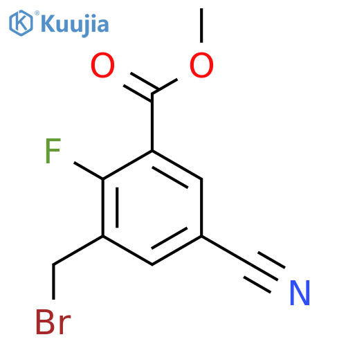 Methyl 3-bromomethyl-5-cyano-2-fluorobenzoate structure