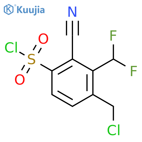 4-Chloromethyl-2-cyano-3-(difluoromethyl)benzenesulfonyl chloride structure