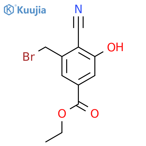 Ethyl 3-bromomethyl-4-cyano-5-hydroxybenzoate structure