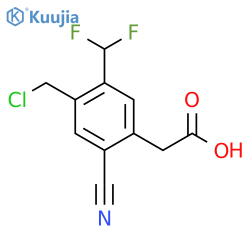 4-Chloromethyl-2-cyano-5-(difluoromethyl)phenylacetic acid structure