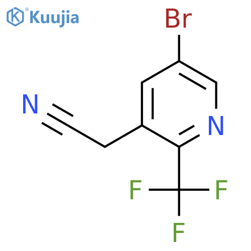 5-Bromo-2-(trifluoromethyl)pyridine-3-acetonitrile structure