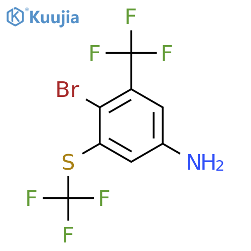 4-Bromo-3-trifluoromethyl-5-(trifluoromethylthio)aniline structure