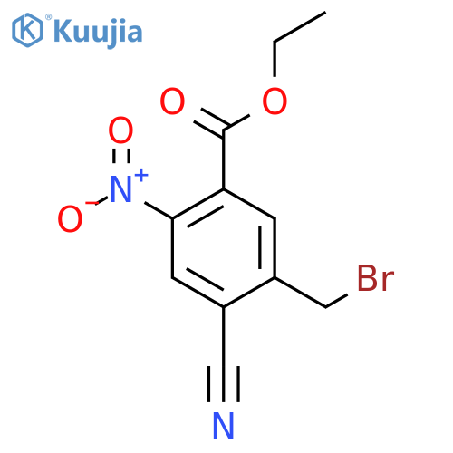 Ethyl 5-bromomethyl-4-cyano-2-nitrobenzoate structure