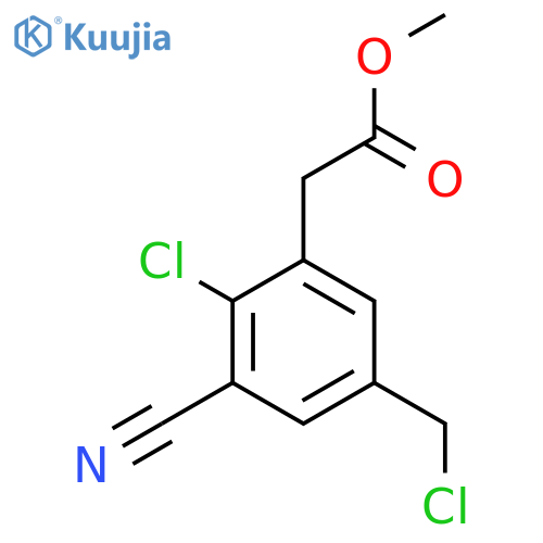 Methyl 2-chloro-5-chloromethyl-3-cyanophenylacetate structure