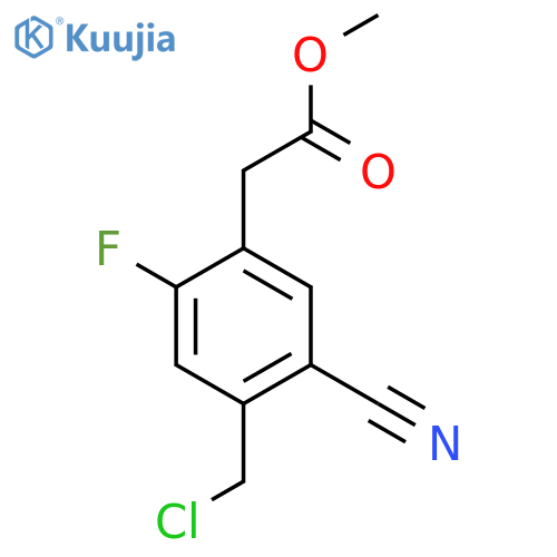 Methyl 4-chloromethyl-5-cyano-2-fluorophenylacetate structure