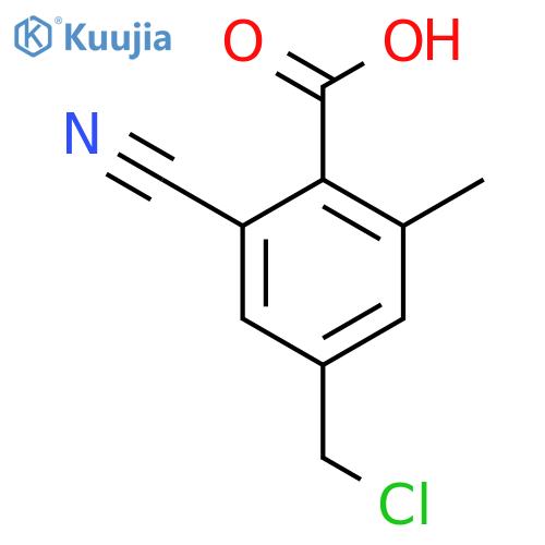 4-Chloromethyl-2-cyano-6-methylbenzoic acid structure