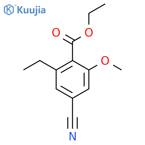 Ethyl 4-cyano-2-ethyl-6-methoxybenzoate structure