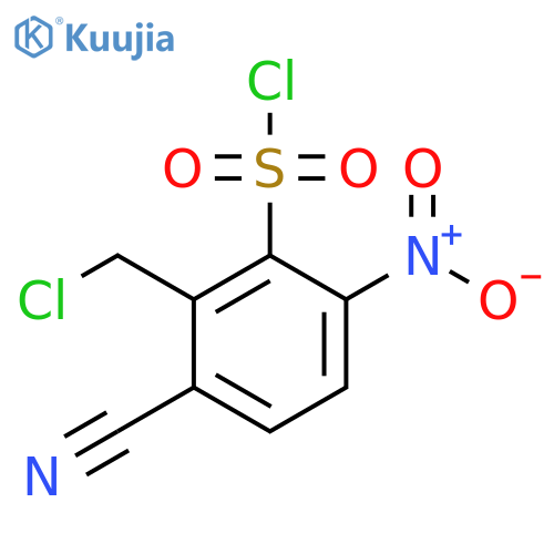 2-Chloromethyl-3-cyano-6-nitrobenzenesulfonyl chloride structure