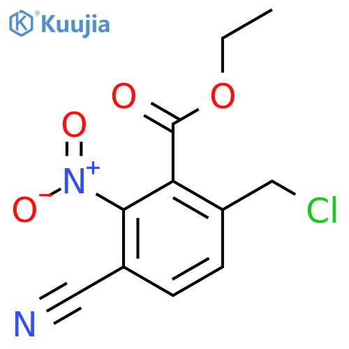 Ethyl 6-chloromethyl-3-cyano-2-nitrobenzoate structure