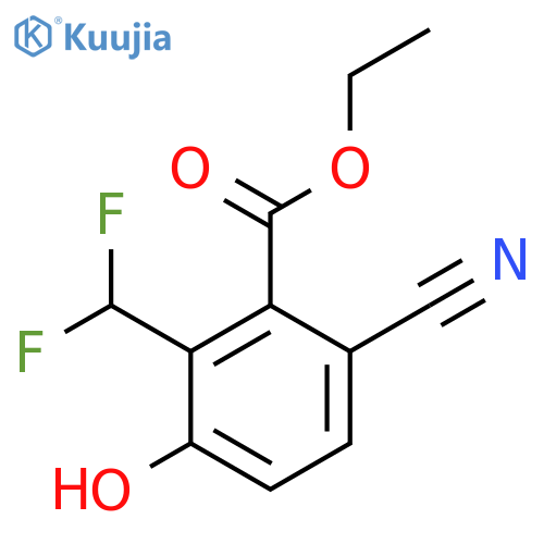 Ethyl 6-cyano-2-difluoromethyl-3-hydroxybenzoate structure