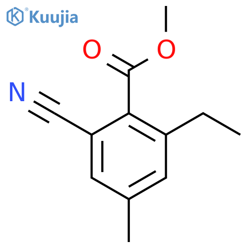 Methyl 2-cyano-6-ethyl-4-methylbenzoate structure
