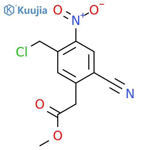 Methyl 5-chloromethyl-2-cyano-4-nitrophenylacetate structure