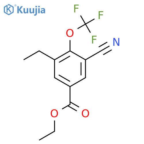 Ethyl 3-cyano-5-ethyl-4-(trifluoromethoxy)benzoate structure
