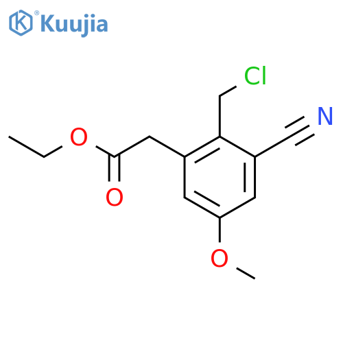 Ethyl 2-chloromethyl-3-cyano-5-methoxyphenylacetate structure