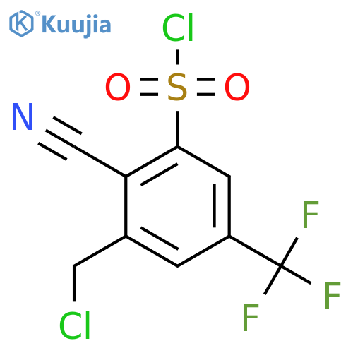 3-Chloromethyl-2-cyano-5-(trifluoromethyl)benzenesulfonyl chloride structure